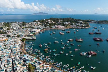 Cheung Chau lantau adasının en aşağı manzarası.