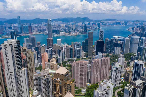 Victoria Harbor Hongkong Srpna 2021 Hong Kong City — Stock fotografie