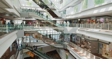 Kowloon Tong, Hong Kong - 14 Nisan 2021: Hong Kong 'da alışveriş merkezi