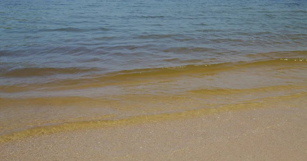 Песчаный Пляж Чистой Голубой Водой — стоковое фото