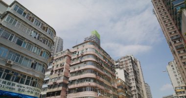 Yau Ma Tei, Hong Kong - 22 Nisan 2021: Hong Kong eski kasabası