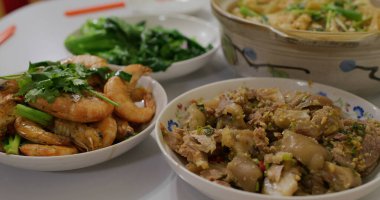 Hong Kong usulü ev yapımı yemekler.