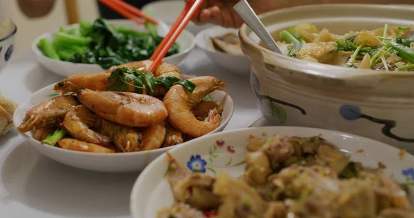 Hong Kong Style Dinner Home — Stock Photo, Image