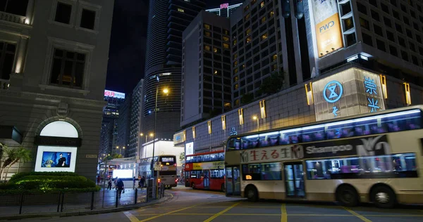 尖沙咀 2021年6月17日 香港城市街道夜间 — 图库照片
