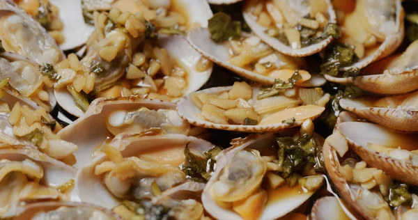 Piatto Vongole Vapore Stile Chaozhou — Foto Stock