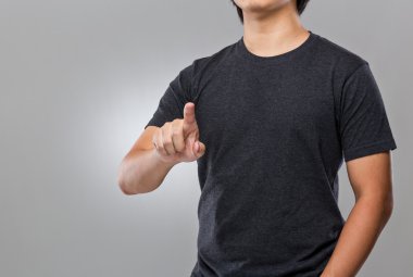 adam dokunmatik hayali panel