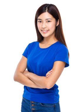 Asyalı kadın crosshand