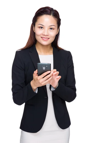 Woman with mobile — Stock Photo, Image