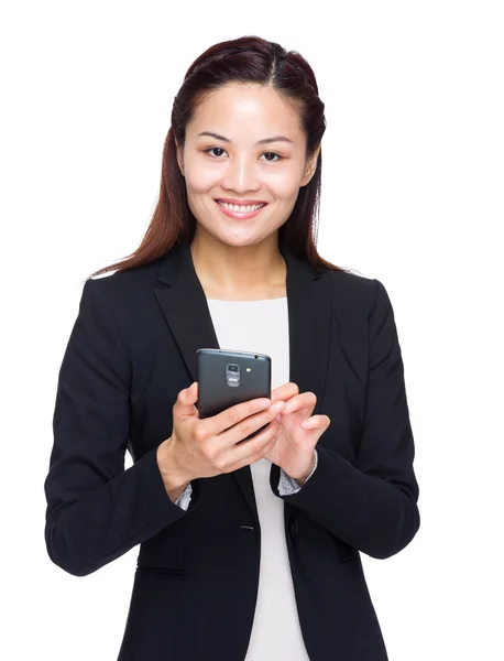 Businesswoman use of cellphone — Stock Photo, Image