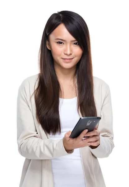 Woman use of smartphone — Stock Photo, Image