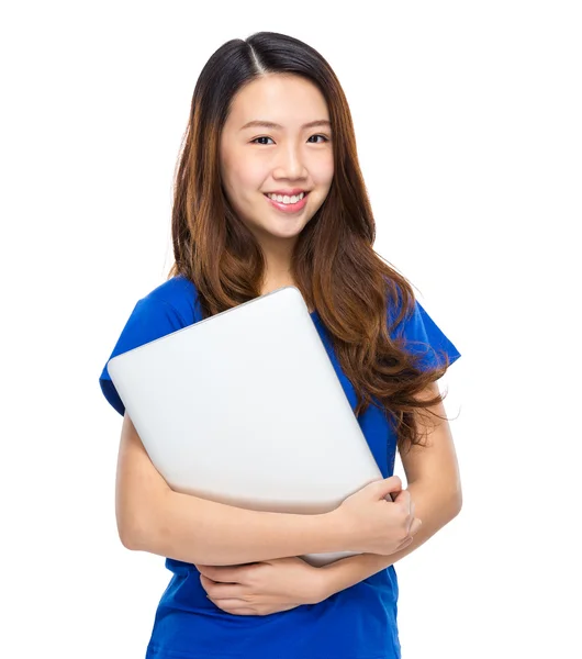 Woman with laptop — Stock Photo, Image