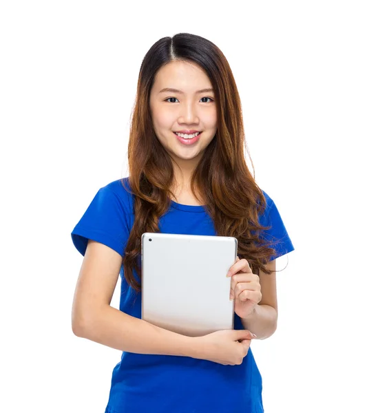 Woman use of tablet — Stock Photo, Image