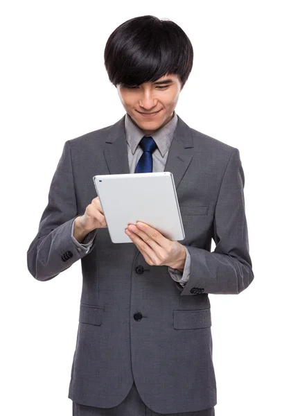 Businessman look at digital tablet — Stock Photo, Image