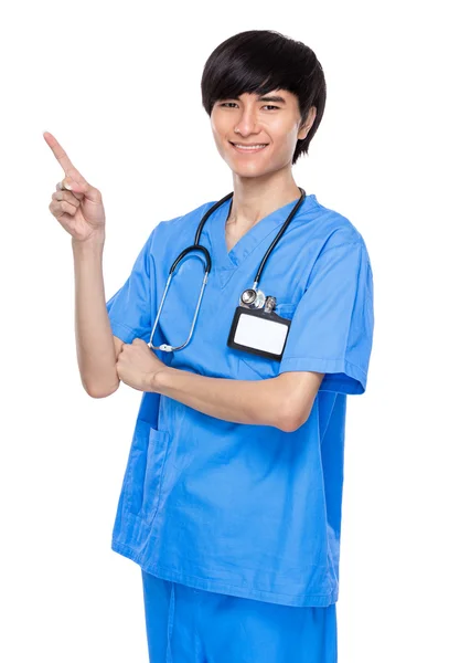 Medico dito in su — Foto Stock