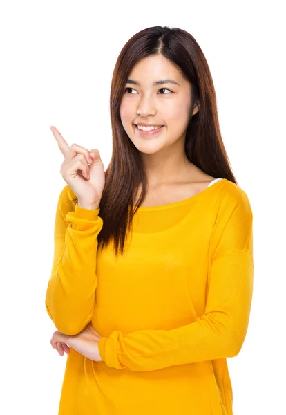 Woman finger up — Stock Photo, Image