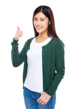 kadın başparmak yukarı