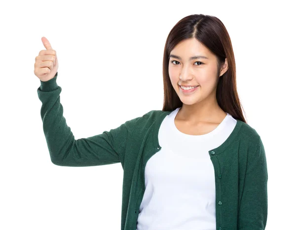 Chinese female thumb up — Stock Photo, Image