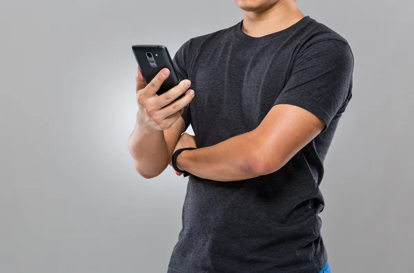 Man use of cellphone — Stock Photo, Image