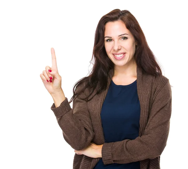 Woman finger up — Stock Photo, Image