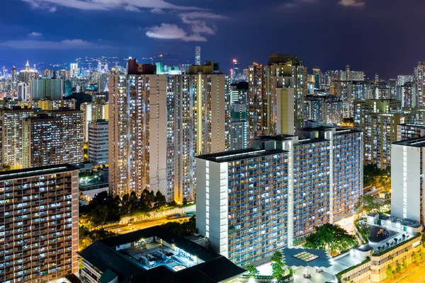 Hong kong city bei Nacht — Stockfoto