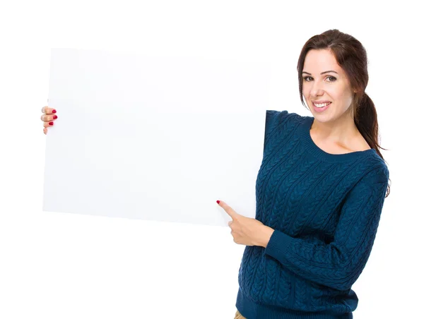 Woman hold placard Stock Picture