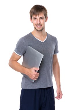 dizüstü bilgisayar ile beyaz adam