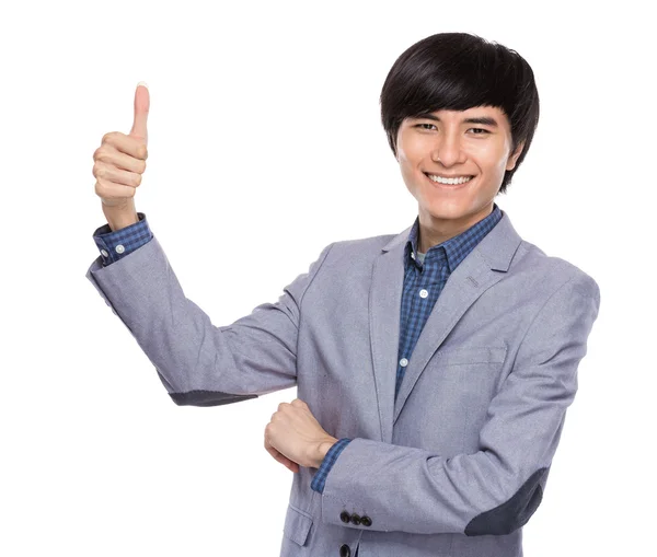 Businessman with thumb up — Stock Photo, Image