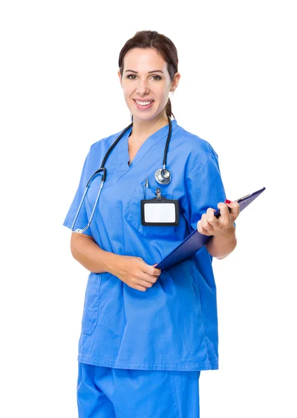 Doctor with clipboard — Stock Photo, Image