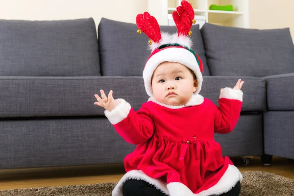 Little girl with christmas dressing — Stock Photo, Image