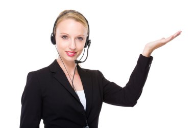 el sunumu ile beyaz müşteri hizmetleri operatör