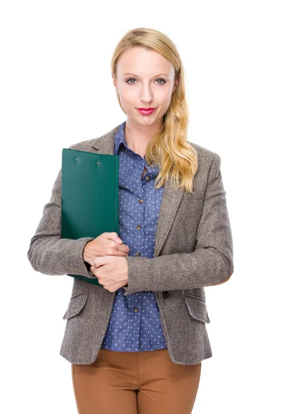 Pano ile genç kadın