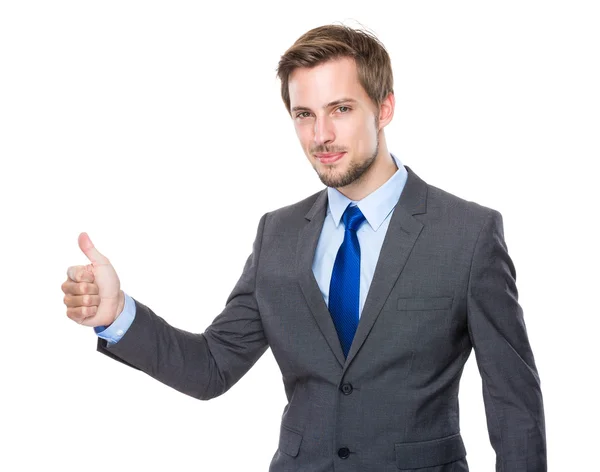 Businessman with thumb up Royalty Free Stock Images
