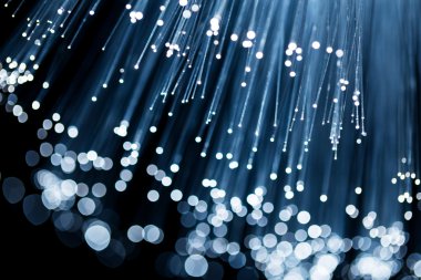 Mavi fiber optik veri bloğu