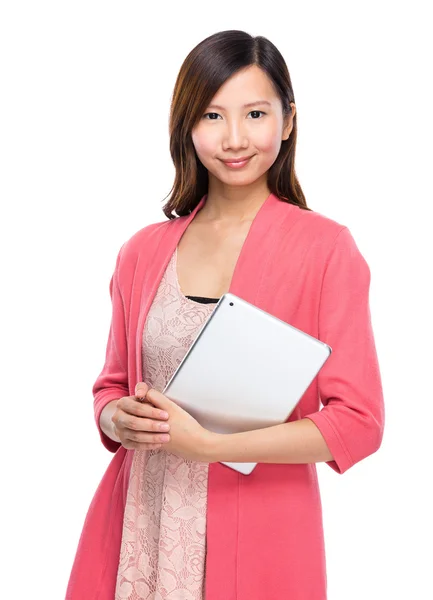 Asiatisk kvinde med digital tablet - Stock-foto