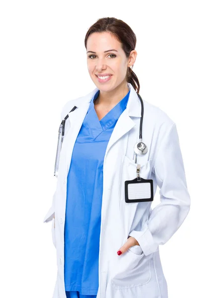 Doctora con estetoscopio — Foto de Stock