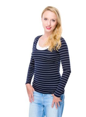 Genç güzel kadın.