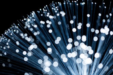 Fiber optik mavi ses tonuyla