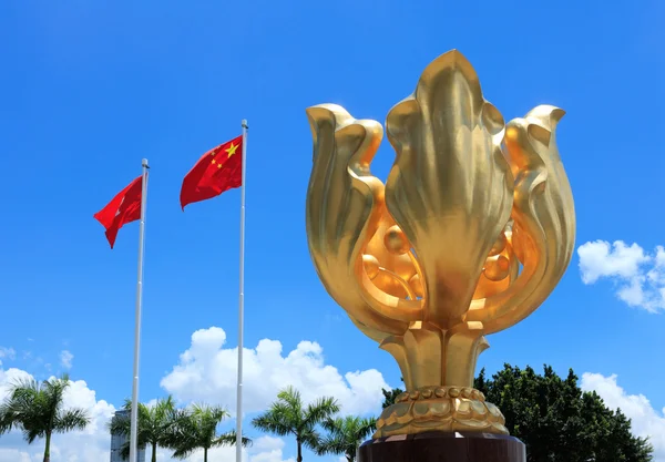 Plaza dorada de bauhinia — Foto de Stock