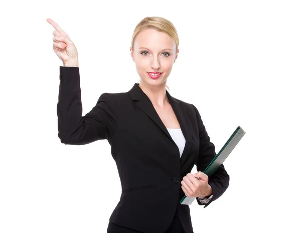 Businesswoman with clipboard — Stock Photo, Image