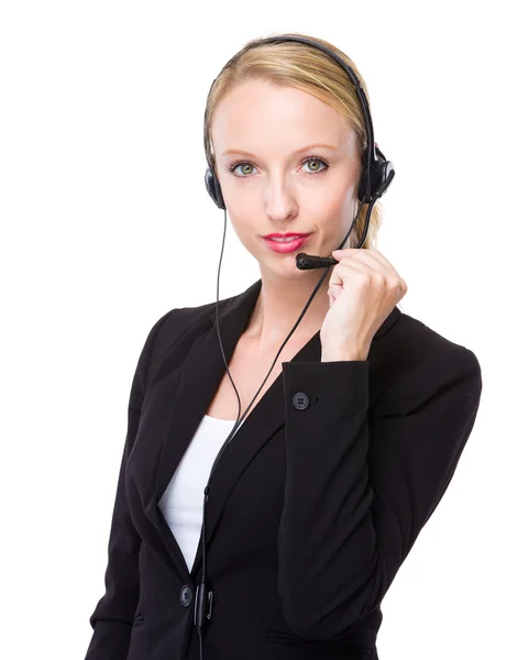 Female call center operator — Stock Photo, Image