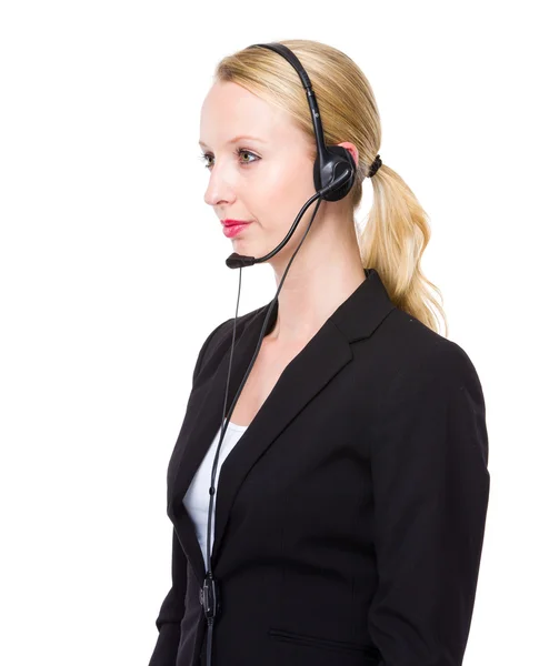 Operátor ženského call centra — Stock fotografie