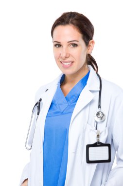 Steteskoplu kadın doktor.