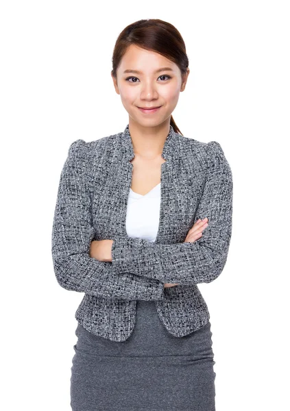 Businesswoman with arms crossed — Stock Photo, Image