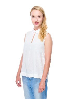 Genç güzel kadın.