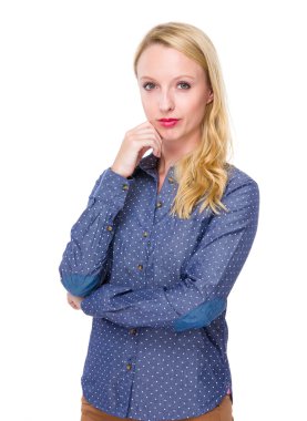 Genç güzel kadın.