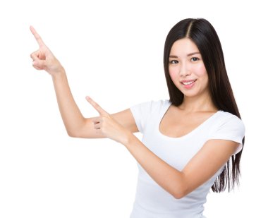 kadın iki parmağınızla işaret