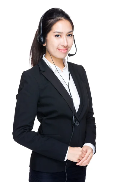 Vrouwelijke klant diensten exploitant — Stockfoto