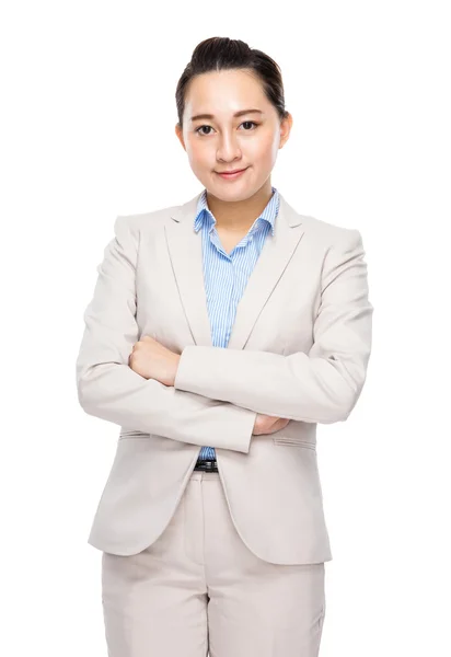 Businesswoman with arms crossed — Stock Photo, Image