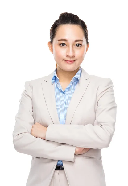 Businesswoman with arms crossed — Stock Photo, Image