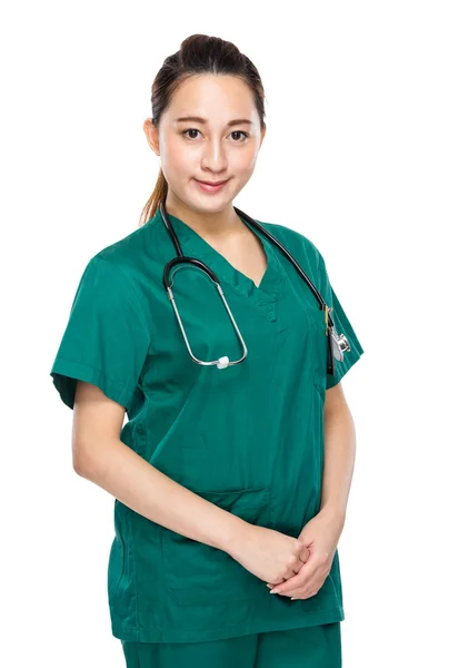 Doctora con estetoscopio — Foto de Stock